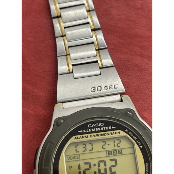 Casio A-V3 LCD digital voice recorder watch 1589 Runs Working Vintage - Picture 7 of 14